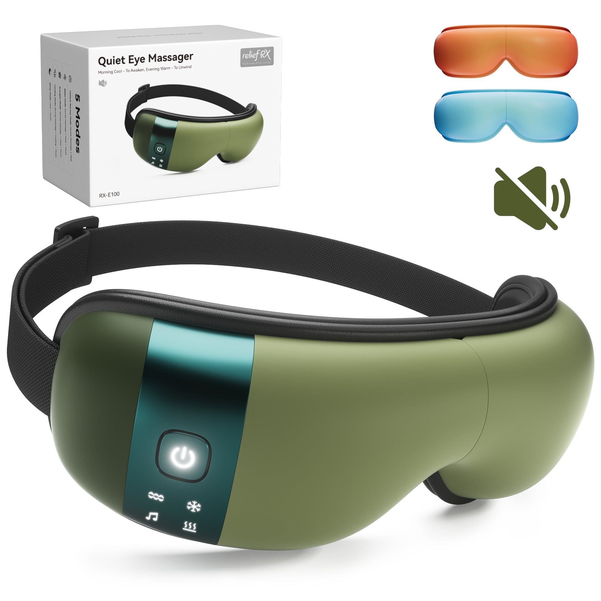 Eye Massager with Heat and Cooling for Migraines Dry Eyes, Dark Circles, Rechargeable Cold Heated Eye Massager Gifts for Women and Men